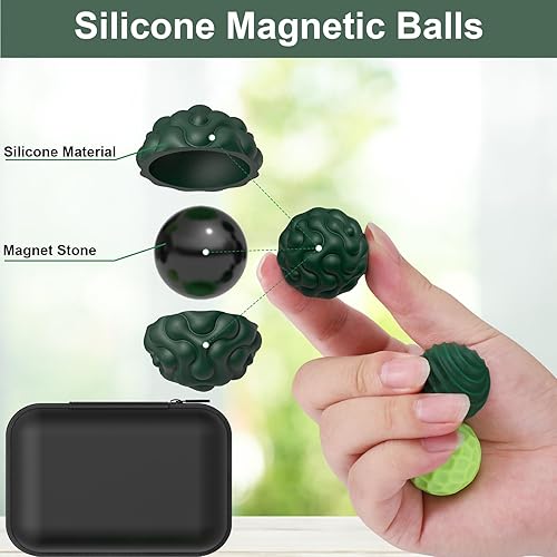 Miniatura 91 de BUSOHA Bolas de silicona para la ansiedad, paquete de 4 juguetes para adultos, juguetes sensoriales para adultos, adolescentes, regalos para calmar