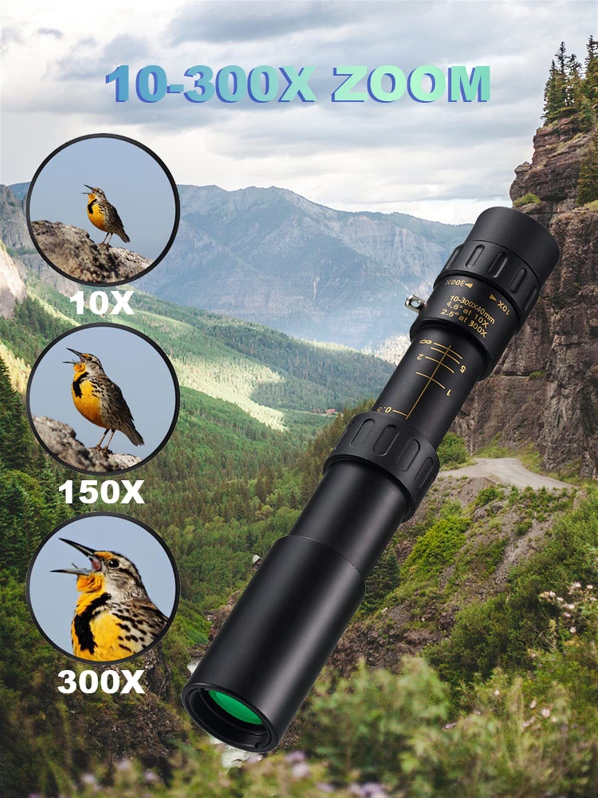 Monoculaire De Vision Nocturne 10-300x - Télescope Portable Pour Observation Et Chasse