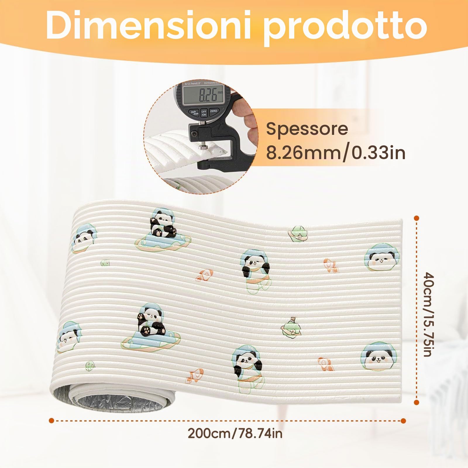 Imbottitura da parete anti-collisione per bambini, 40x200cm, adesivi murali 3D autoadesivi, pannelli da parete imbottiti per testiera del letto per camera dei bambini, club di danza (Orso spaziale)