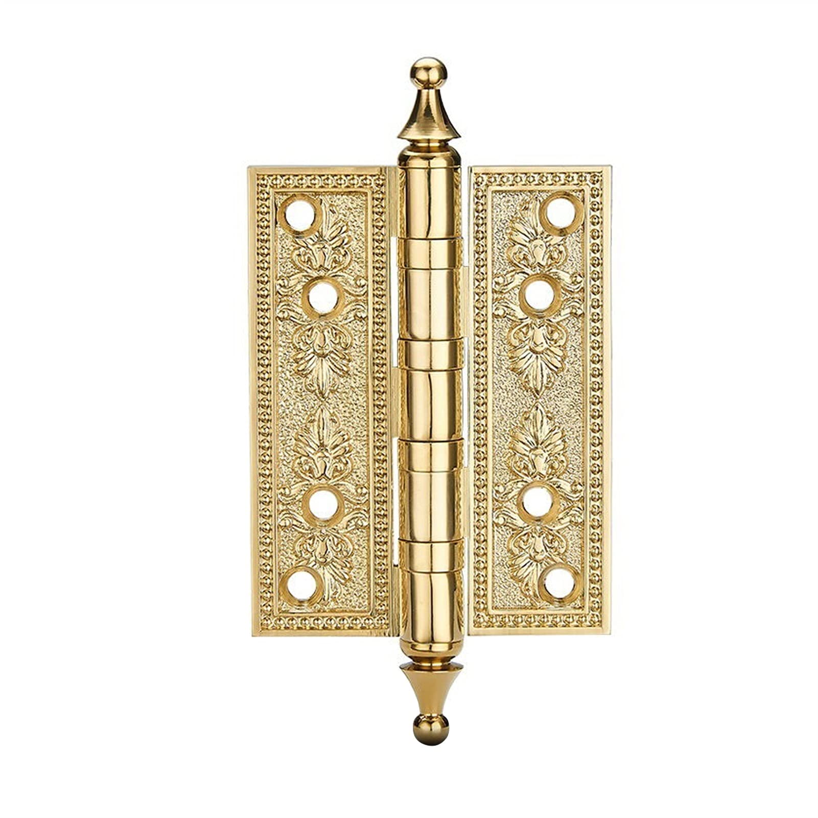 Shundeed One Color European Style Carved Door Hinge, Pure Copper Silent Bearing Door Hinge, Used For Bedroom Door, Bathroom Door, Etc.(5Inch)