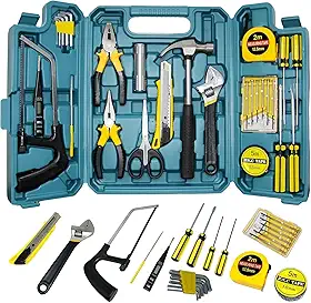 Kit Ferramentas Jogo Caixa Ferramentas Maleta Completa Jogo Manuais Ferramentas Mala Multiuso Simples 27 Peças com Caixa de Ferramenta Organizadora Estojão - Premium