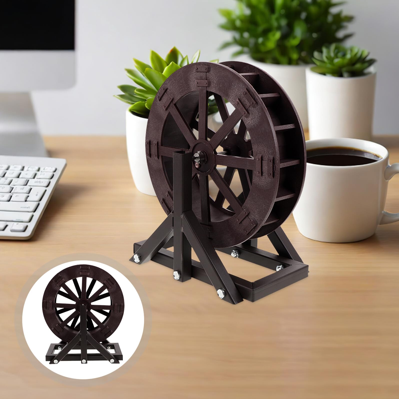 Miniature Waterwheel For Aquariums Plastic Fish Tank Water Mill DIY Landscape Decor Tabletop Fountain Accessory