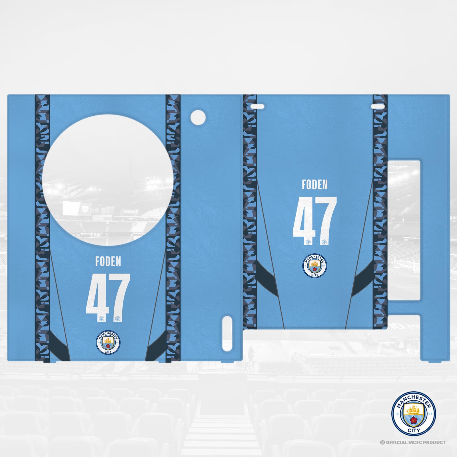 Head Case Designs Licenza Ufficiale Manchester City Man City FC Phil Foden 2024/25 Players Home Kit Console Da Gioco Wrap E Pelle Per Controller Compatibile con Xbox Series S Console & Controller Bundle