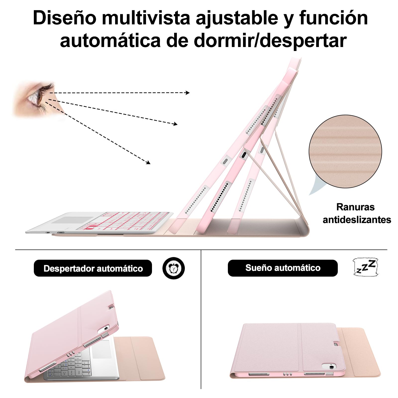 IVEOPPE Funda Teclado para iPad Air 13 M4 2026/M3 2025/M2 2024 13 Pulgadas