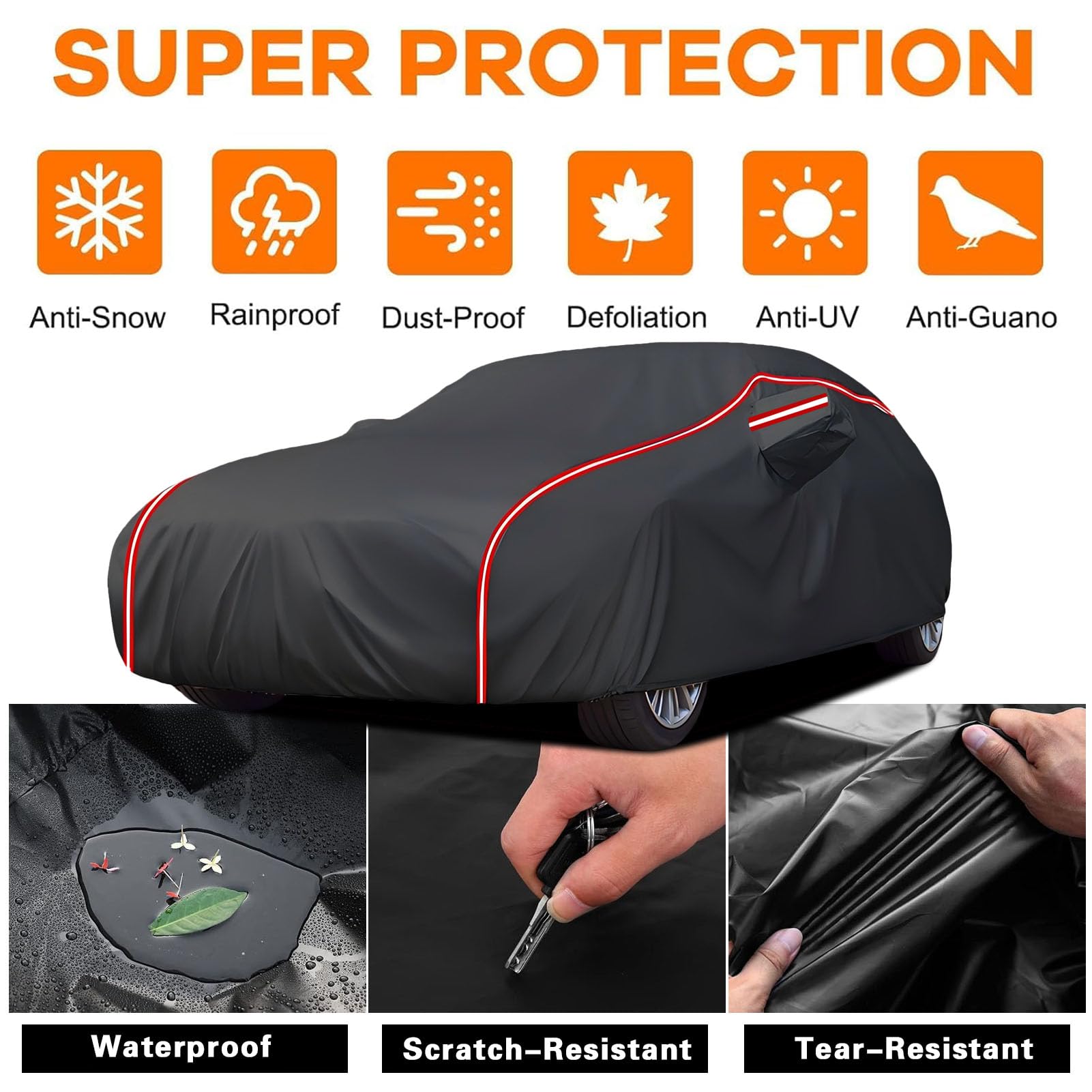 Funda Coche Impermeable para BMW 7 Series G11 2015-2022 (Sedan) Funda de Coche Resistente a los Rayos UV Antipolvo y Antiarrañazos–Protección Total para Interior y Exterior
