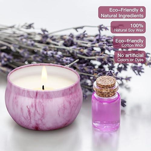 Miniatura 3 de Velas perfumadas para el hogar, paquete de 8 velas perfumadas de aromaterapia de 20 onzas, 160 horas, cera de soja, velas de Navidad de larga