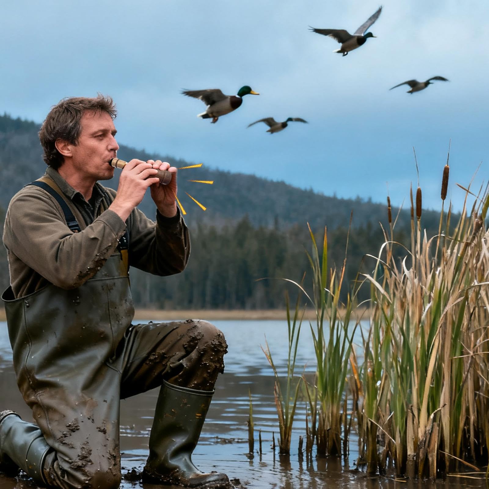 Mallard Call - Tenda da viaggio per ragazzi, in legno con proiezione chiara dei toni, facile da impugnare, strumento di allenamento per pratica sul campo e attività naturalistiche