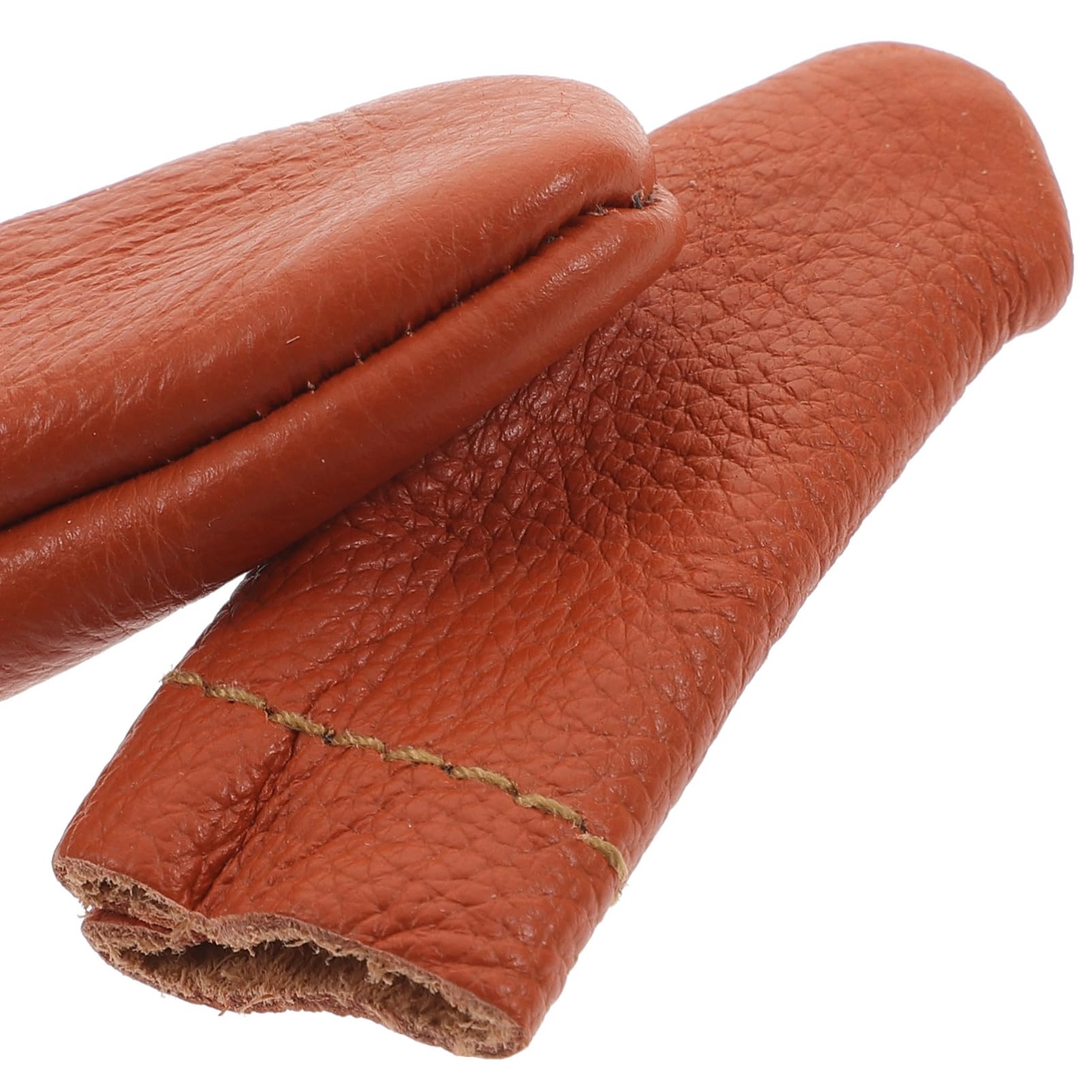 Lurrose 10 works Leather Finger Cots Finger Protectors for Sewing Needle Felting Hand Craft Embroidery DIY Guards - Image 4
