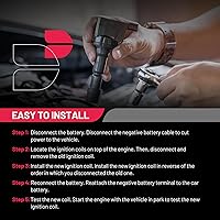 Vista 9 de BDFHYK Paquete de bobinas de encendido UF-735 y bujías de iridio SP539 compatibles con Fusion 1.5L L4 2014-2020 Escape 1.5L L4 2017-2019 DS7Z12029A