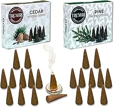 TRUMIRI Incense Cones - Combo Pack of 20 Cone Incense - 10 Cedar + 10 Pine - Insence Cones - Incense Cones Scented - Cone Incense Scents - Insense Cones - Incent Cone
