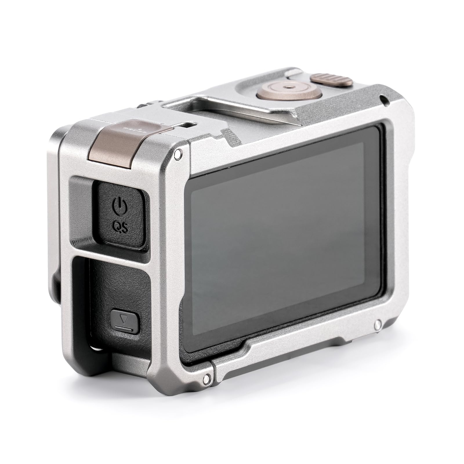 Tilta Cage Osmo Action 5 Pro, Cage Complète pour Caméra Compatible avec DJI Osmo Action 3, Action 4, Action 5 Pro avec Filetage 1/4"-20, Récepteur Cold Shoe - Gris Titane TA-T72-FCC-TG