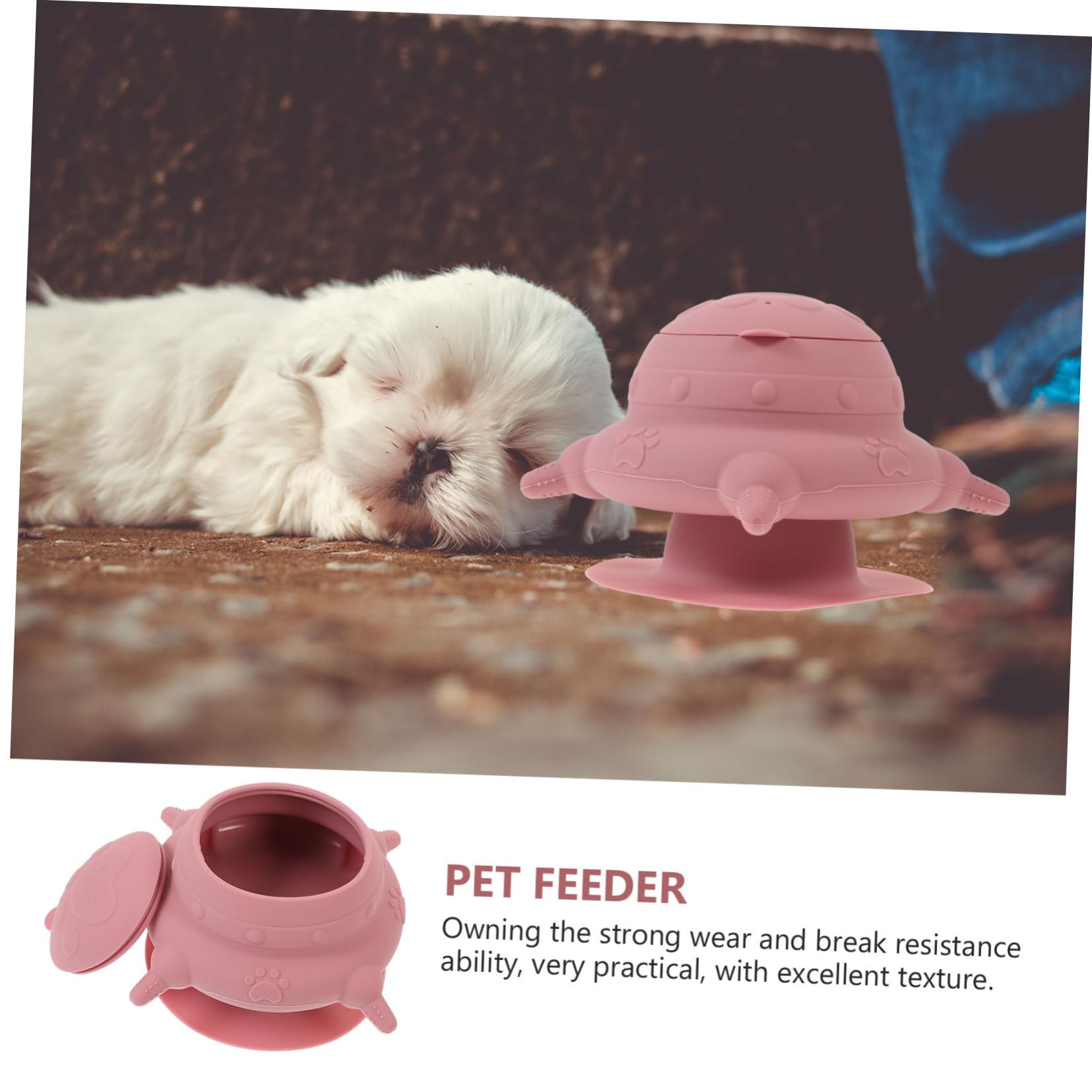 Levemolo Dog Feeding Bowls 4 Pack Silicone Puppy Milk Feeder Dog Baby Bottles for Puppies Nipple Feeder Nursing Bowl Puppy Pacifiers Bowl