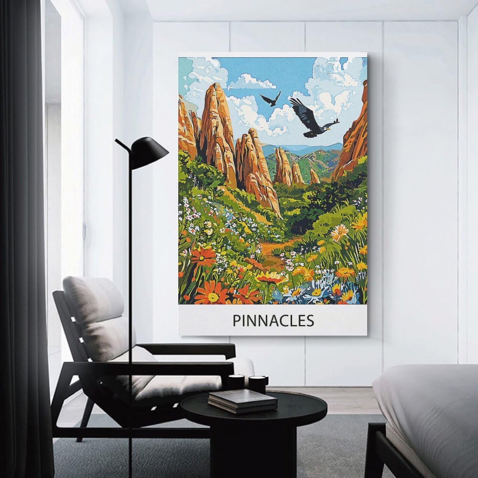 Junmoney Pinnacles National Park(2) Wall Art Print, 16x24inch(40x60cm), for Entryway, Lounge Links Or Small Walls, Decorative Canvas Styling for Entry Areas