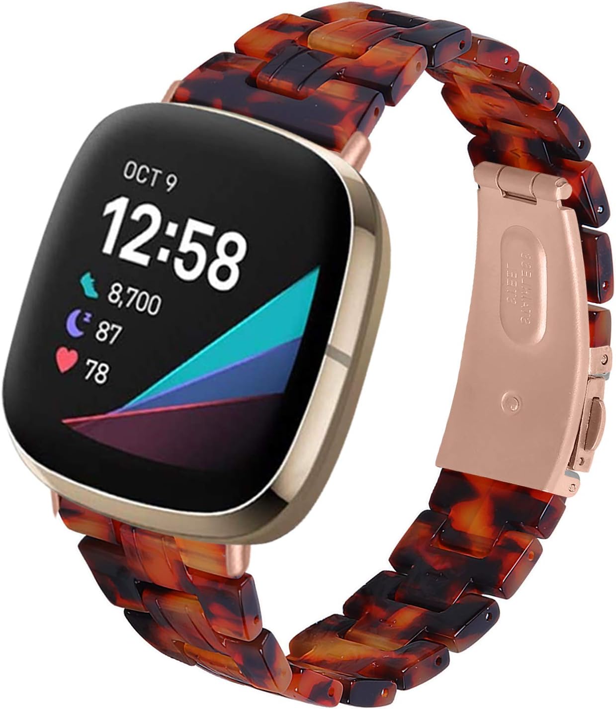 AISPORTS Resin Band Compatible with Fitbit Versa 4 Band