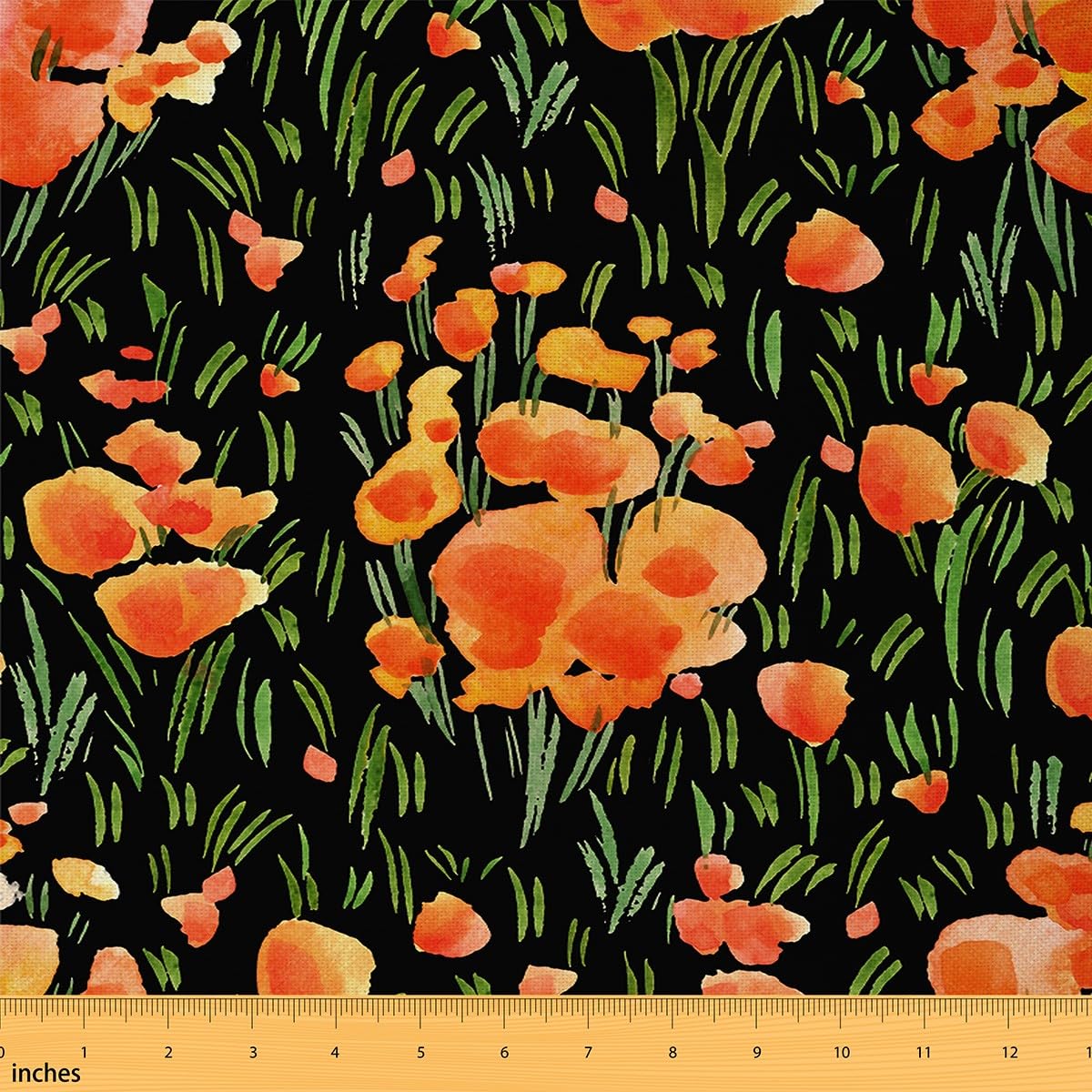 Floral Fabric by The Yard for Women Men Adult Kids Botanical Painting Waterproof Outdoor Fabricy Garden Upholstery Fabric for Chairs Nature Plants Reupholstery Fabric Decor 1 Yard (L92*W150cm)