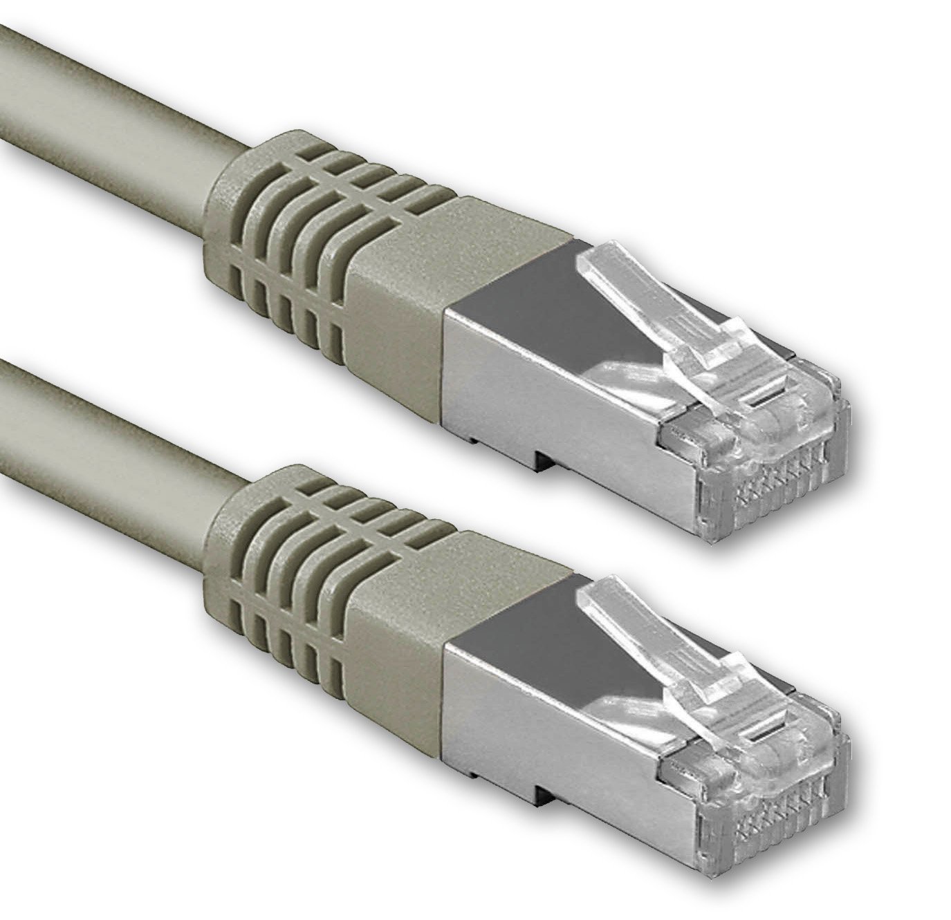 7,5m grau - 1 Stück Cat.6 Patchkabel Netzwerkkabel CAT6 S-FTP Gigabit LAN PIMF CAT 6 Kupfer CU Halogenfrei Internet DSL Spielkonsole Smart TV
