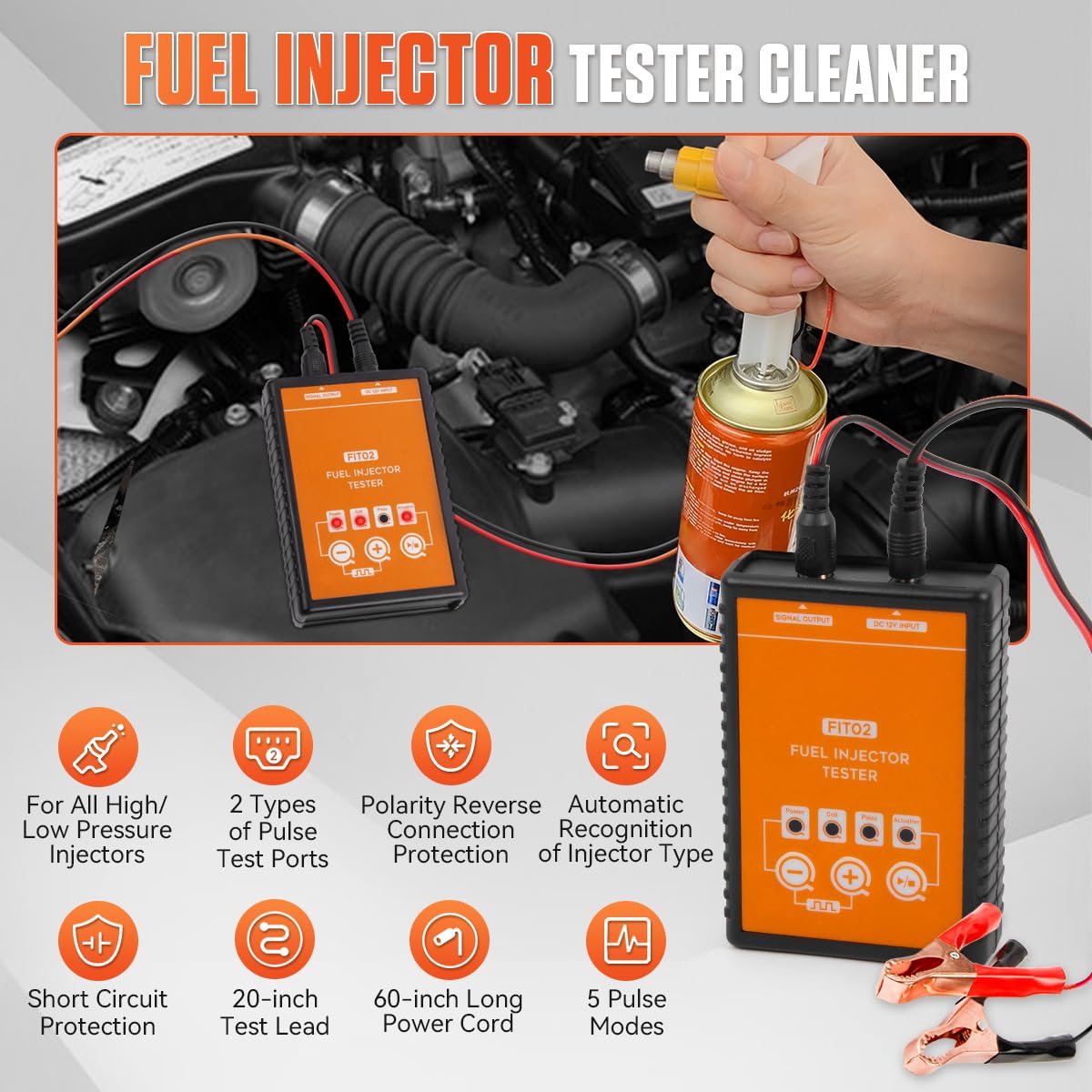 Snapklik.com : Fuel Injector Tester Cleaner Tool Kit High & Low ...