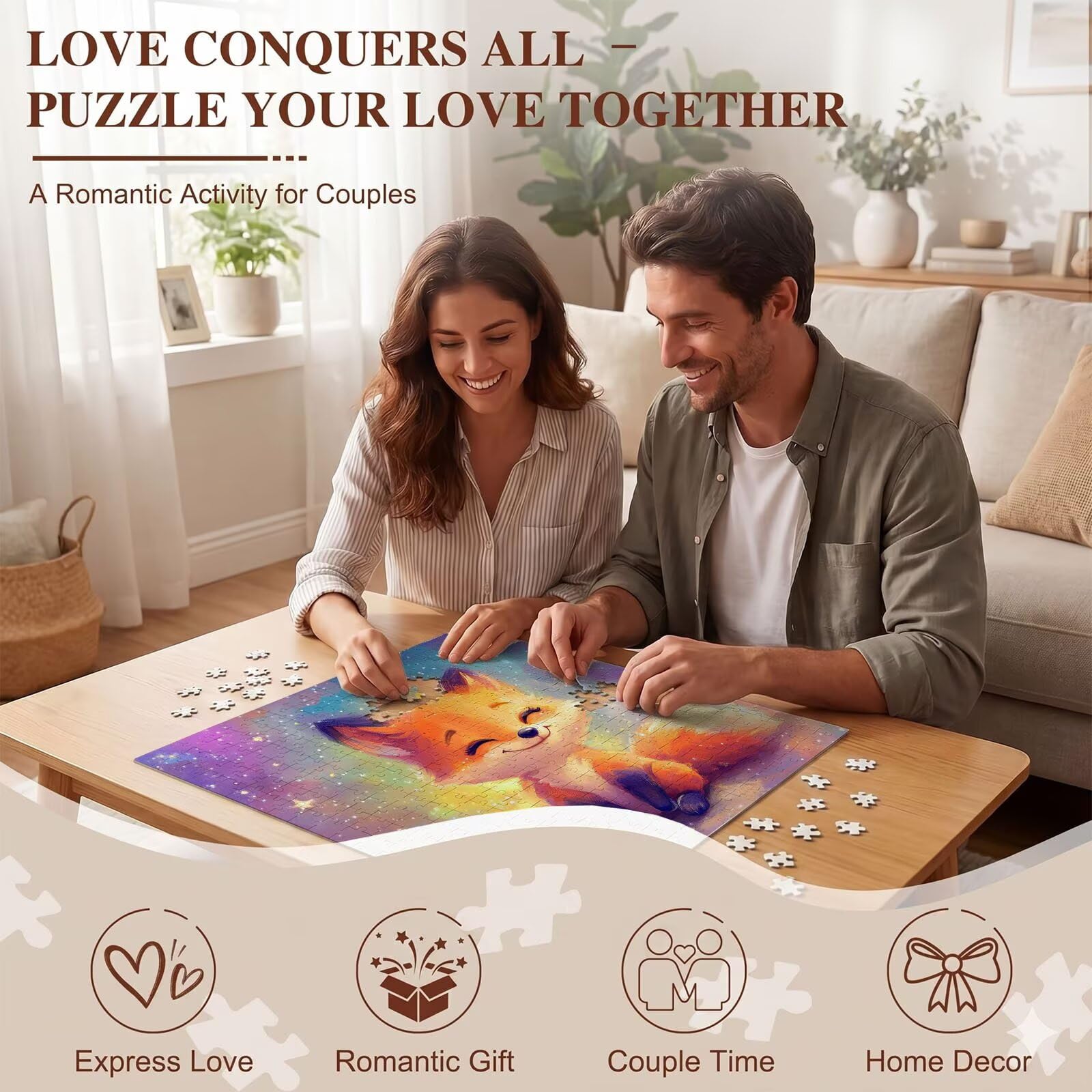 Carino Cielo stellato Puzzle 4000 Pezzi per Adulti, Puzzle in Legno - Collezione Classica con Poster Incluso - Sfida di Concentrazione e Passatempo Antistress, Gioco per Famiglia, 141 x 87 cm f0-573