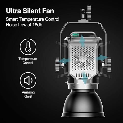 Miniatura 7 de GVM - Luz de video LED de 300 W, CRI 97+ 5600k, 91500