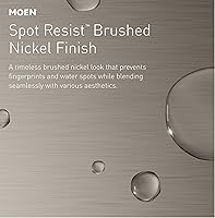 Vista 6 de Moen Engage Magnetix Spot Resist Brushed Nickel 3.5-Inch Six-Function Detachable Handheld Showerhead with Magnetic Docking System, 26100SRN