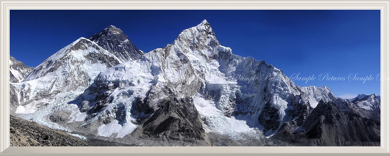 ヒマラヤ　絵 山日没絵画ネパールオリジナルアートヒマラヤアートワーク厚塗り