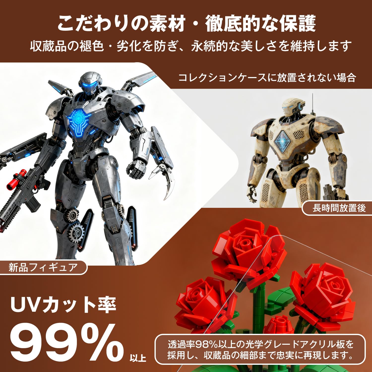 Amazon | KrystaCase フィギュアケース コレクションケース LED