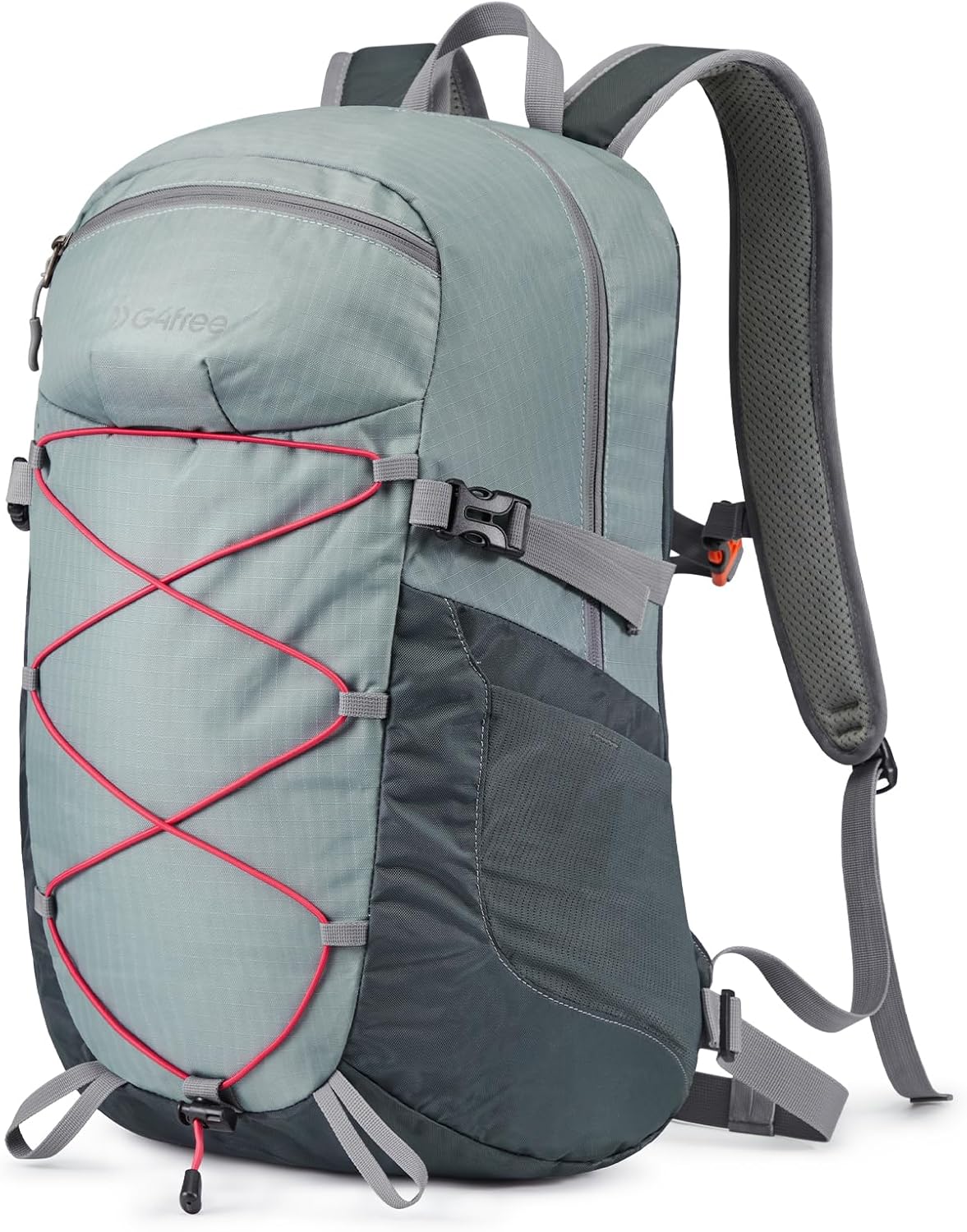 G4Free 30L Lightweight Hiking Backpack for Men Women, Airline Approved Day Pack for Travel, Bussiness Work, Easy Hike(Grey)