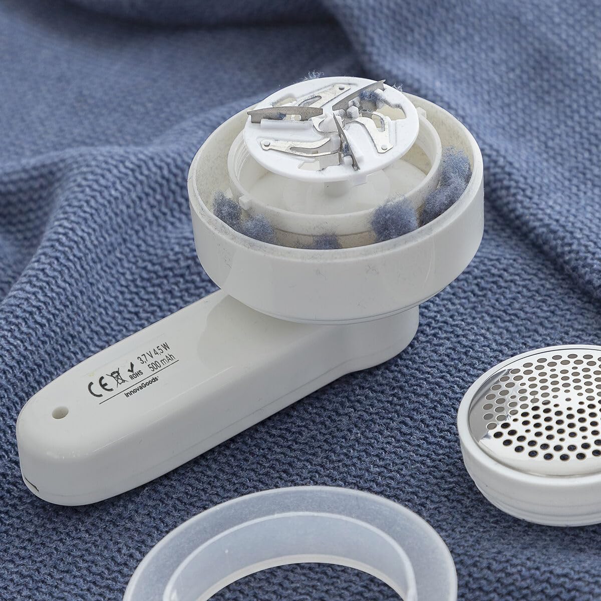 Rasoir électrique Anti-peluches InnovaGoods Clint Max - Rechargeable USB, Puissance 4,5W - Pour Vêtements, Pulls, Tissus - Avec Brosse De Nettoyage