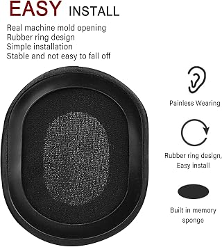 M50X Replacement Ear Pads Compatible with Audio Technica ATH M50X M50XBT M50RD M40X M30X M20X MSR7 SX1 Monitor Headphones, Earmuffs, Memory Foam Ear Pads