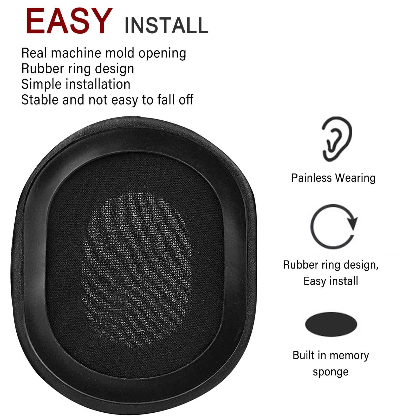 Adhiper Cuscinetti auricolari M50X compatibili con Audio-Technica ATH M50X / M50xBT2 / M40X / M30X / M20X / M10X / MSR7 / SX1 / ATH-ANC9 (nero Adhiper Cuscinetti auricolari M50X compatibili con Audio-Technica ATH M50X / M50xBT2 / M40X / M30X / M20X / M10X / MSR7 / SX1 / ATH-ANC9 (nero