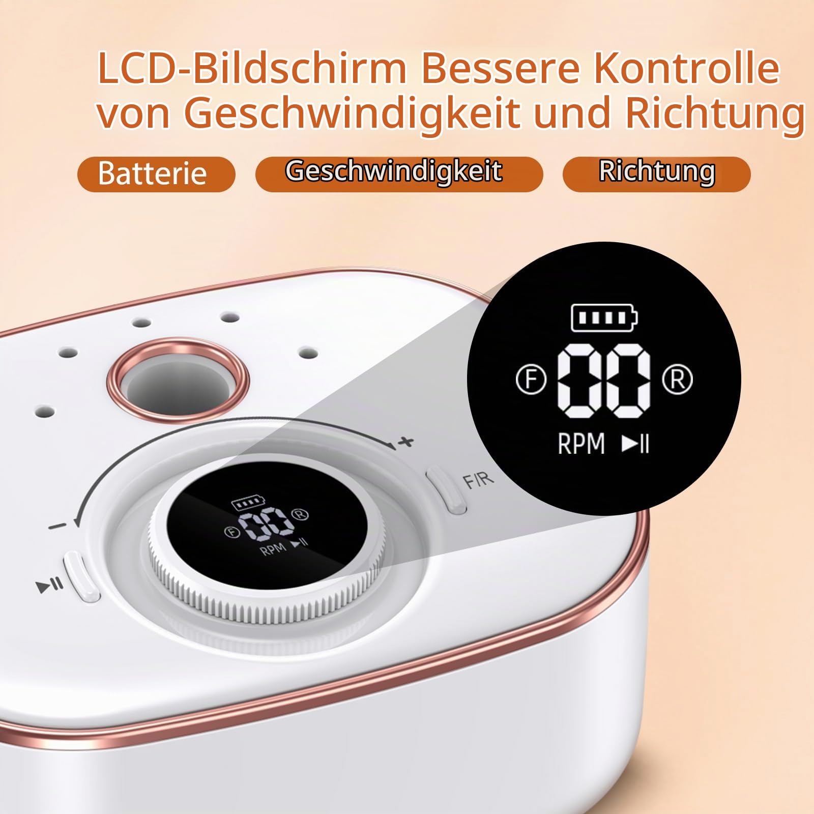 CIVPOWER Nagelfräser für Gelnägel: Professionelle 35000 U/Min Elektrische Nagelfräser mit 4000mAh Akku - 13 in 1 Nagelfeile Fräser Maniküre Pediküre Set