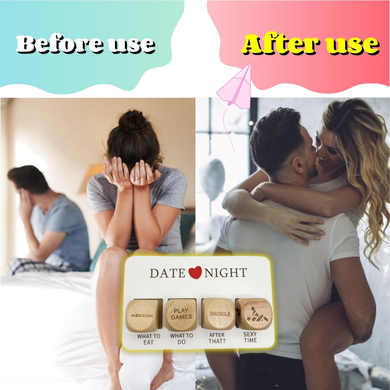 Dados De Afecto Para Parejas – Juego De Citas Y Romance – Dados De Acero Inoxidable Con 16 Mm – Fomenta La Intimidad Y La Pasión – Regalo Original Para San Valentín