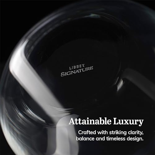 Vista 30 de Libbey Signature - Juego de 12 copas de vino rojo y blanco, elegantes, aptas para lavavajillas, copas de vino de fiesta para cumpleaños, bodas y más
