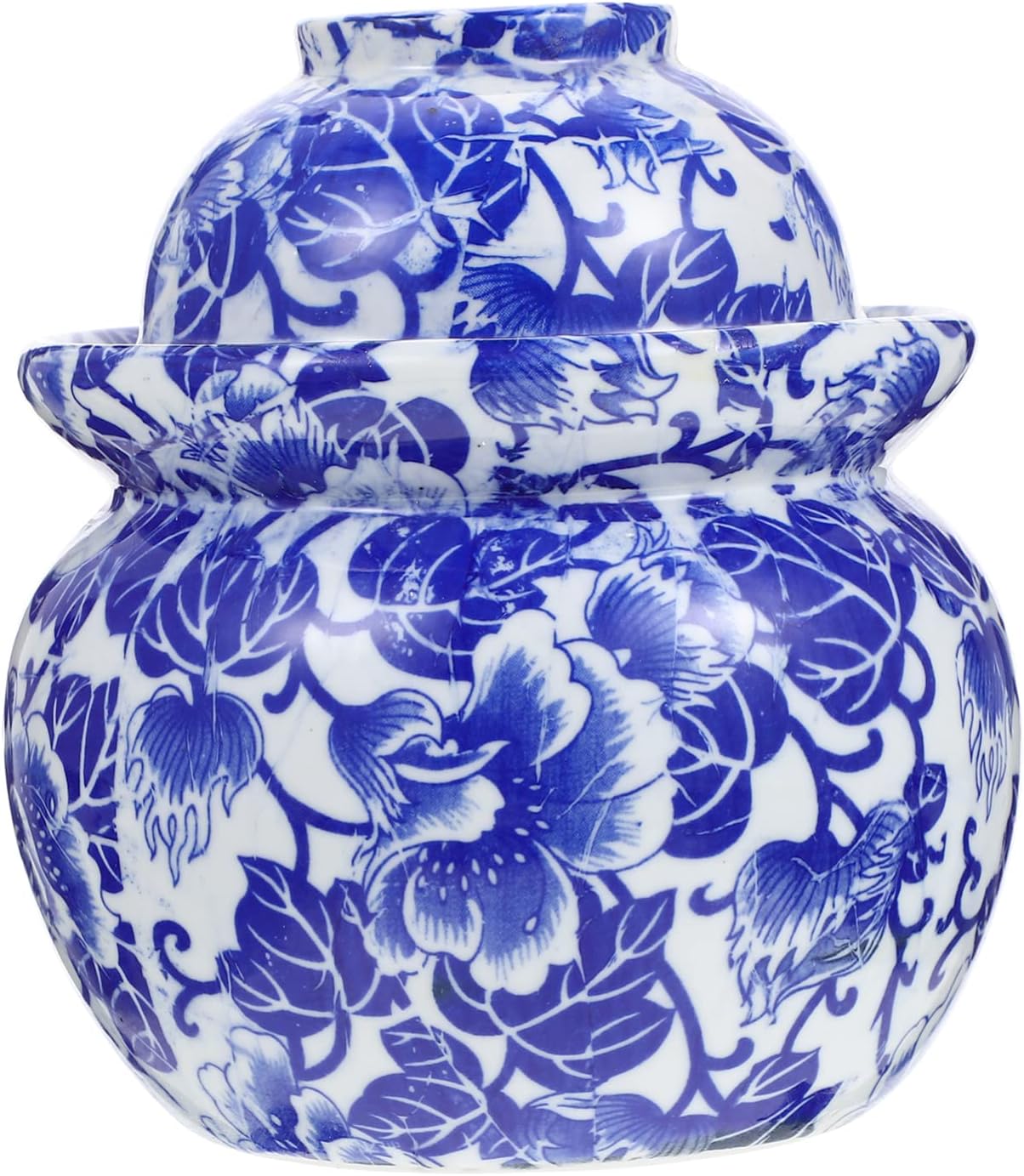 Tofficu Ceramic Pickles Jar Sealing Can with Lid Chinese