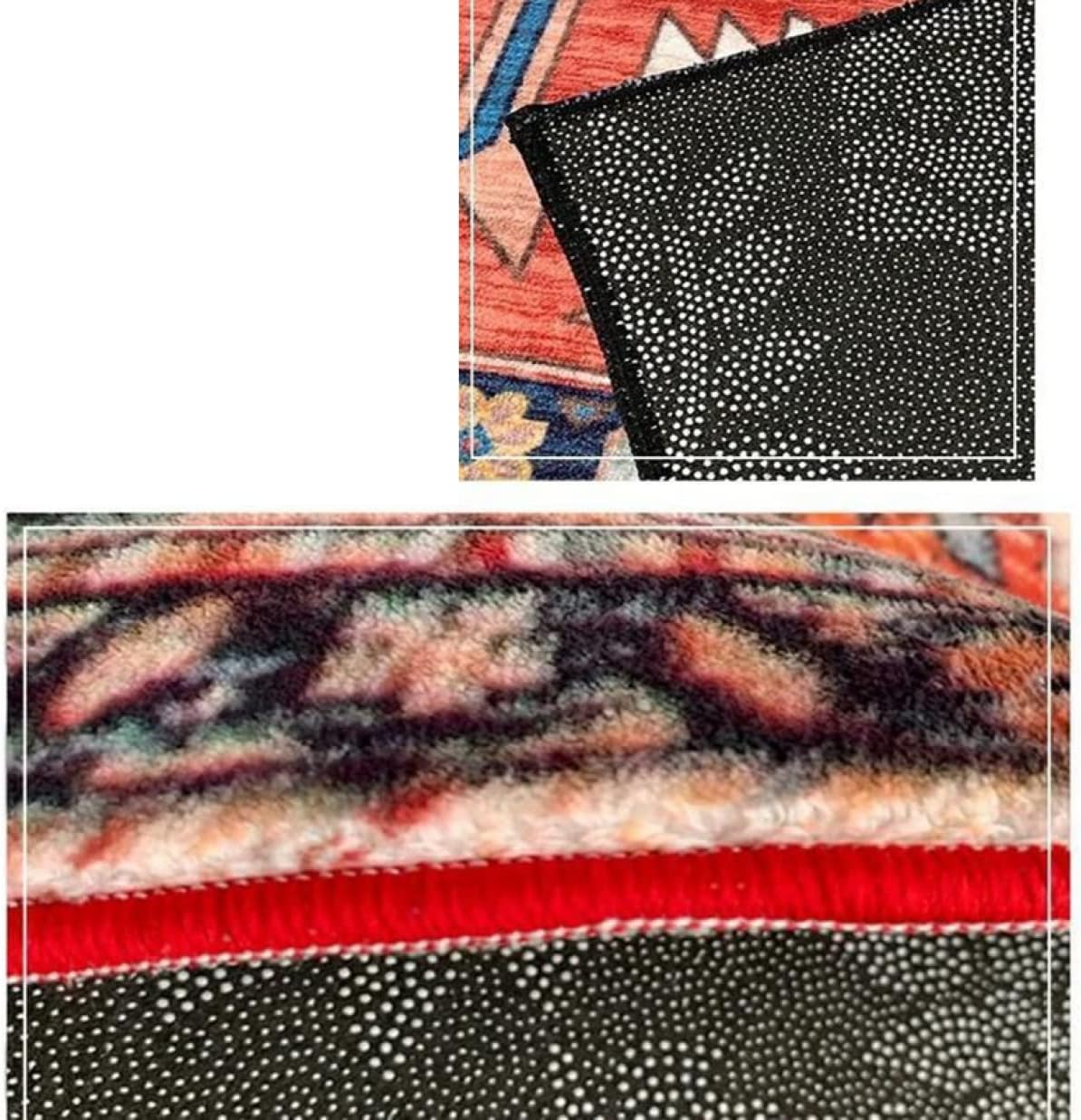 [YXSNG] アンティーク調 ベルギー風 カーペット ペルシャ絨毯 80*160cm レトロ ラグ カラー3 洗える 花柄 おしゃ