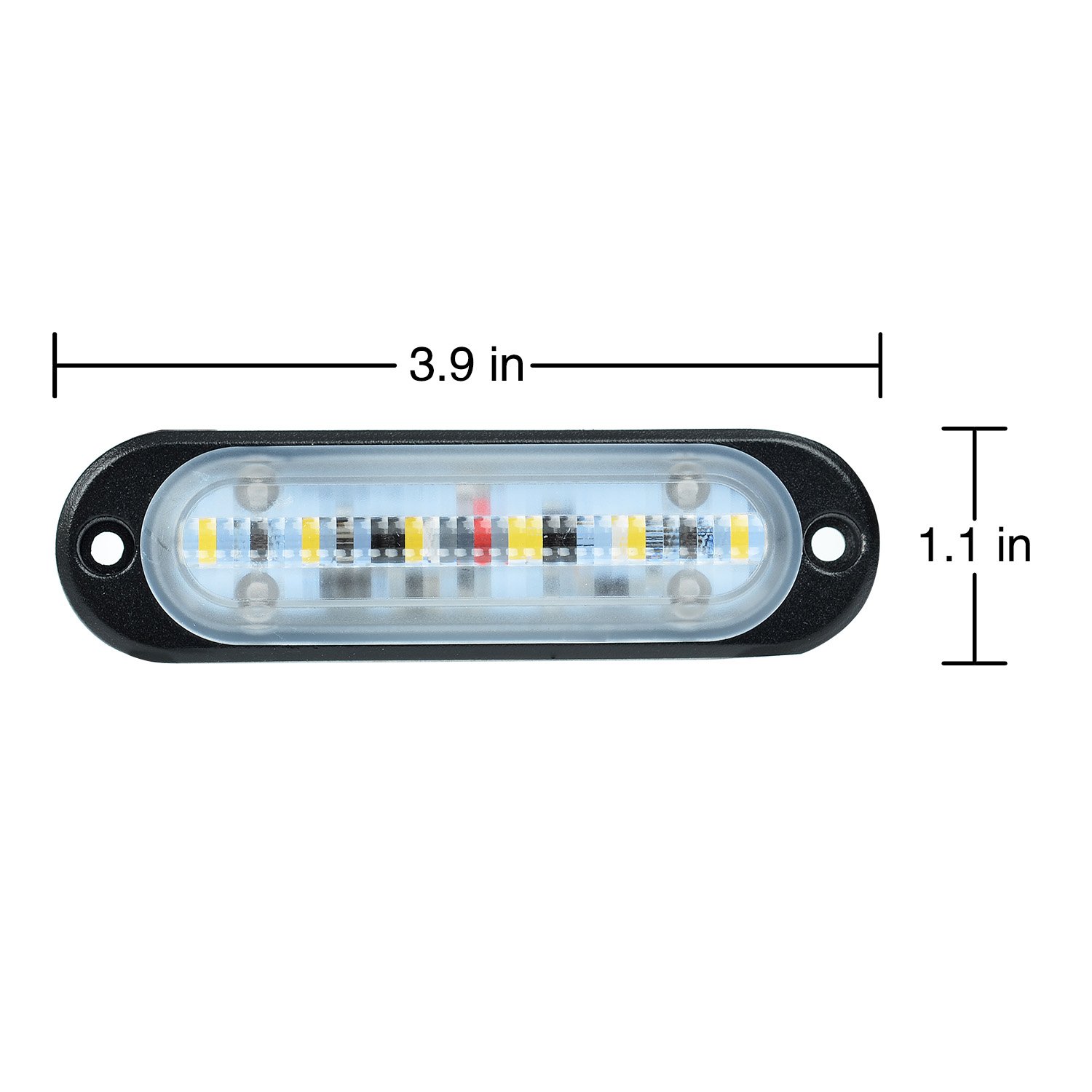 KAWELL universale 14,5cm super sottile 10-led Light bar off Road LED per ATV SUV mine Boat(10W DC10?30V 6500K 770LM)