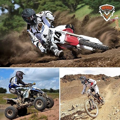 Miniatura 6 de Orthrus Casco para adultos y jóvenes con certificado DOT para motocross, ATV, motocross, motocicleta todoterreno (BIO-rosa, S)