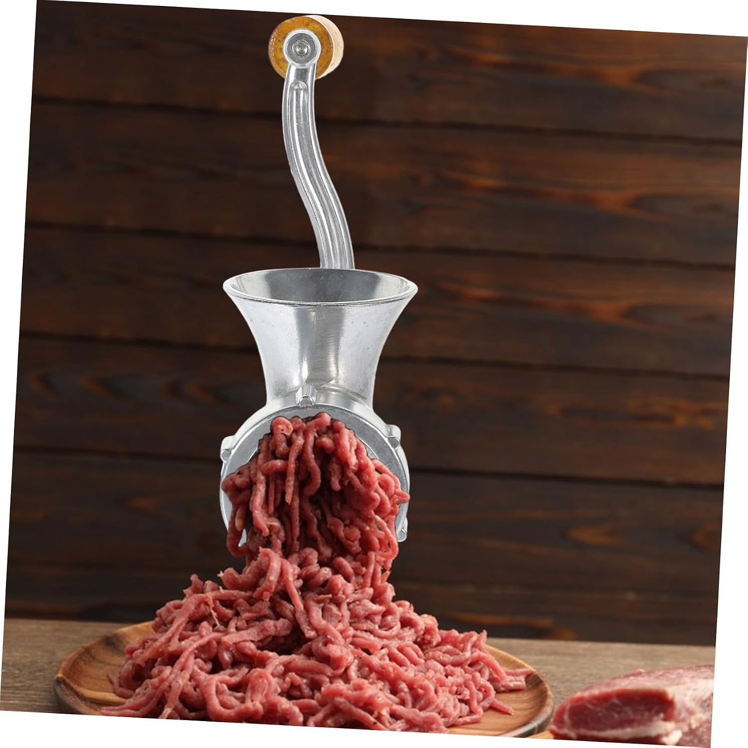 PRETYZOOM 1set Ergonomic Manual Meat Grinder Machine Sausage Filler for Beef Pork