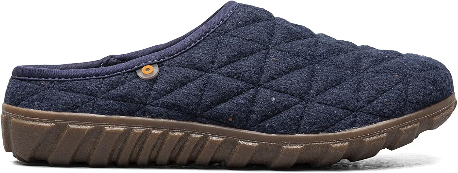 Bogs Womens Snowday II Slipper, Cozy Print-Dark Blue, 8
