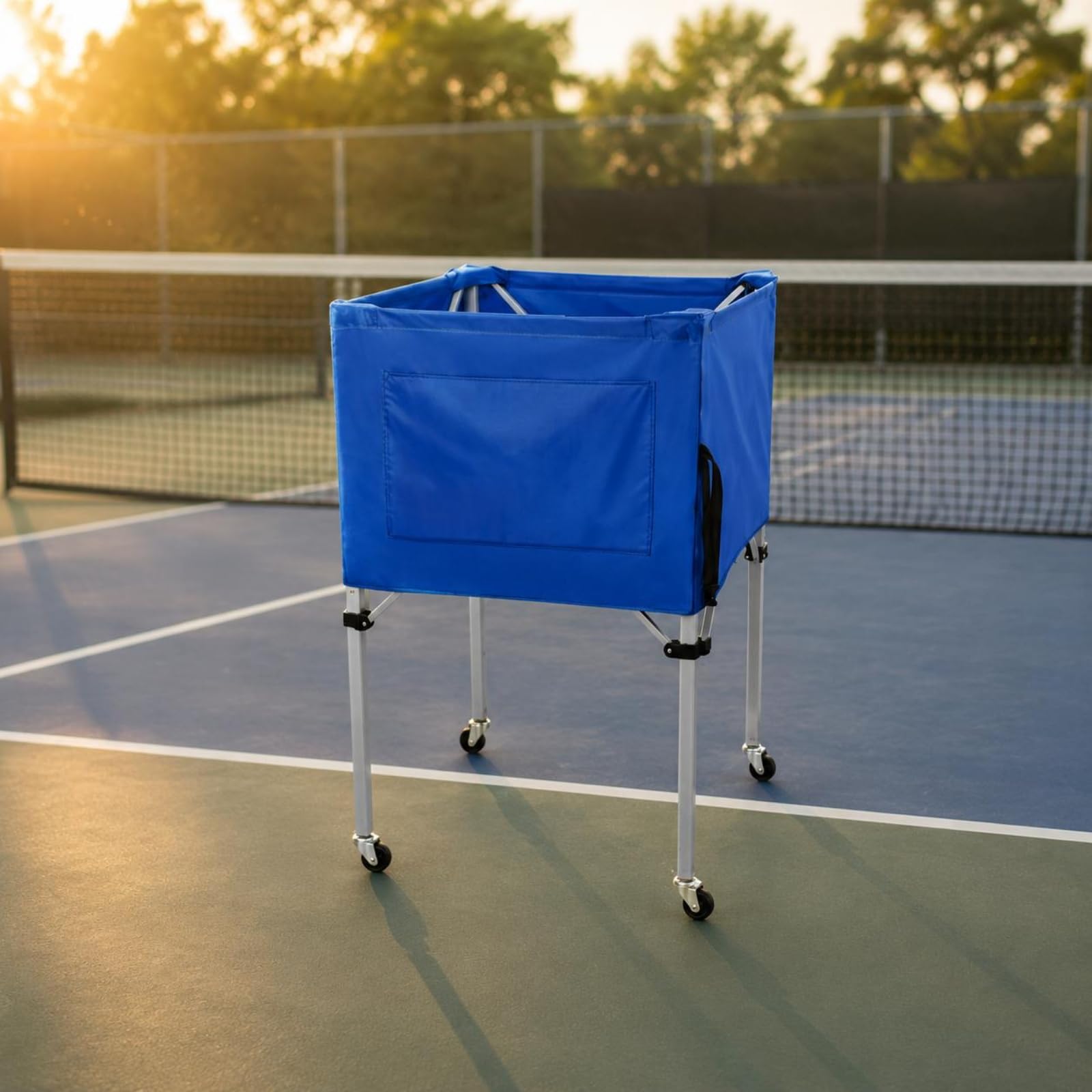 Contenitore Palline Pieghevole Grande Capacità Attrezzatura Sportiva per Allenamento, color to 1