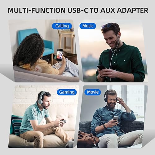 Miniatura 7 de ARKTEK Adaptador USB tipo C a conector de auriculares hembra de 0.138 in, cable USB C a audio auxiliar compatible con iPhone 15Plus15 Pro Max Series