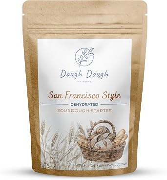 Dough Dough at home Sourdough starter San Francisco style, dehydrated starter 15.4 G Pack of 1, Natural