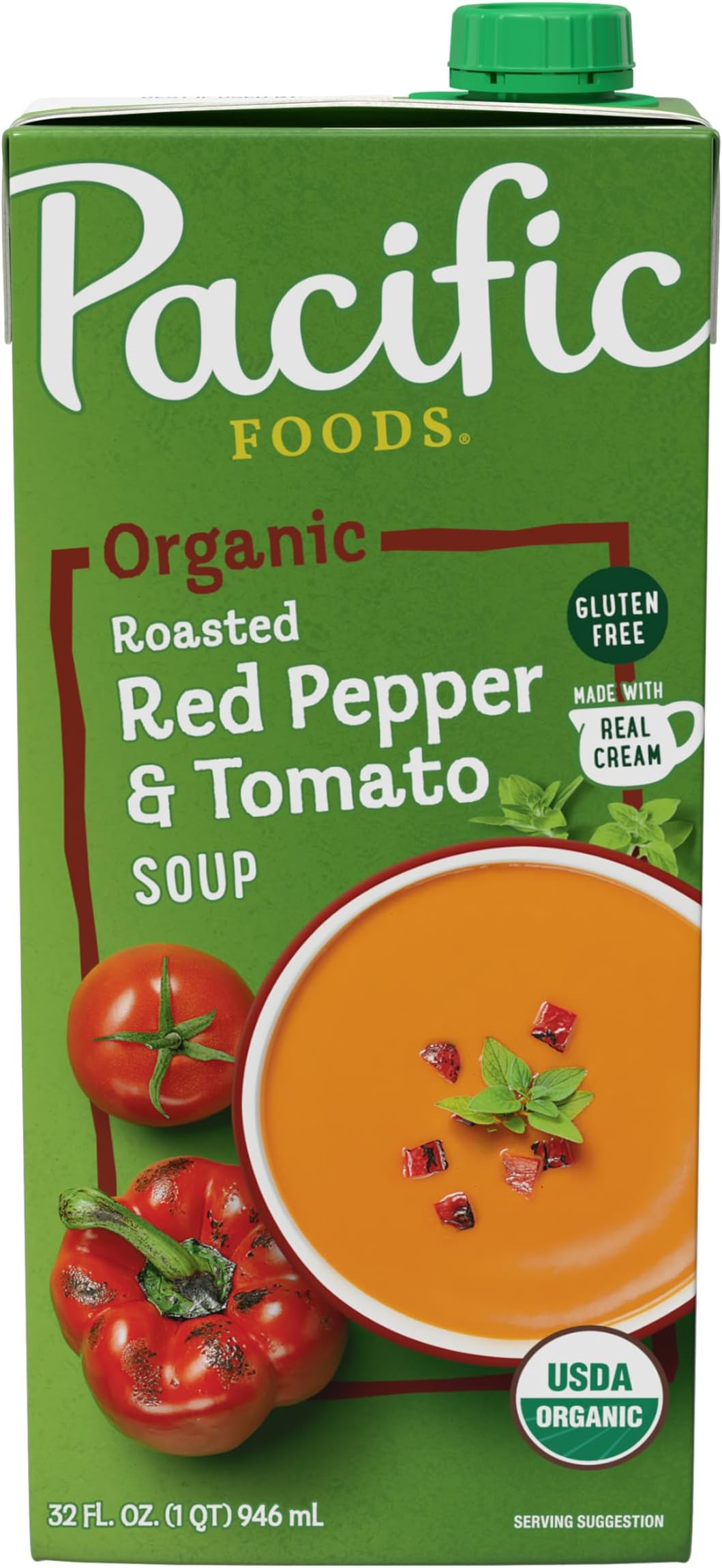 Pacific Natural, Organic Creamy Roasted Pepper & Tomato Soup, 32 Fl Oz