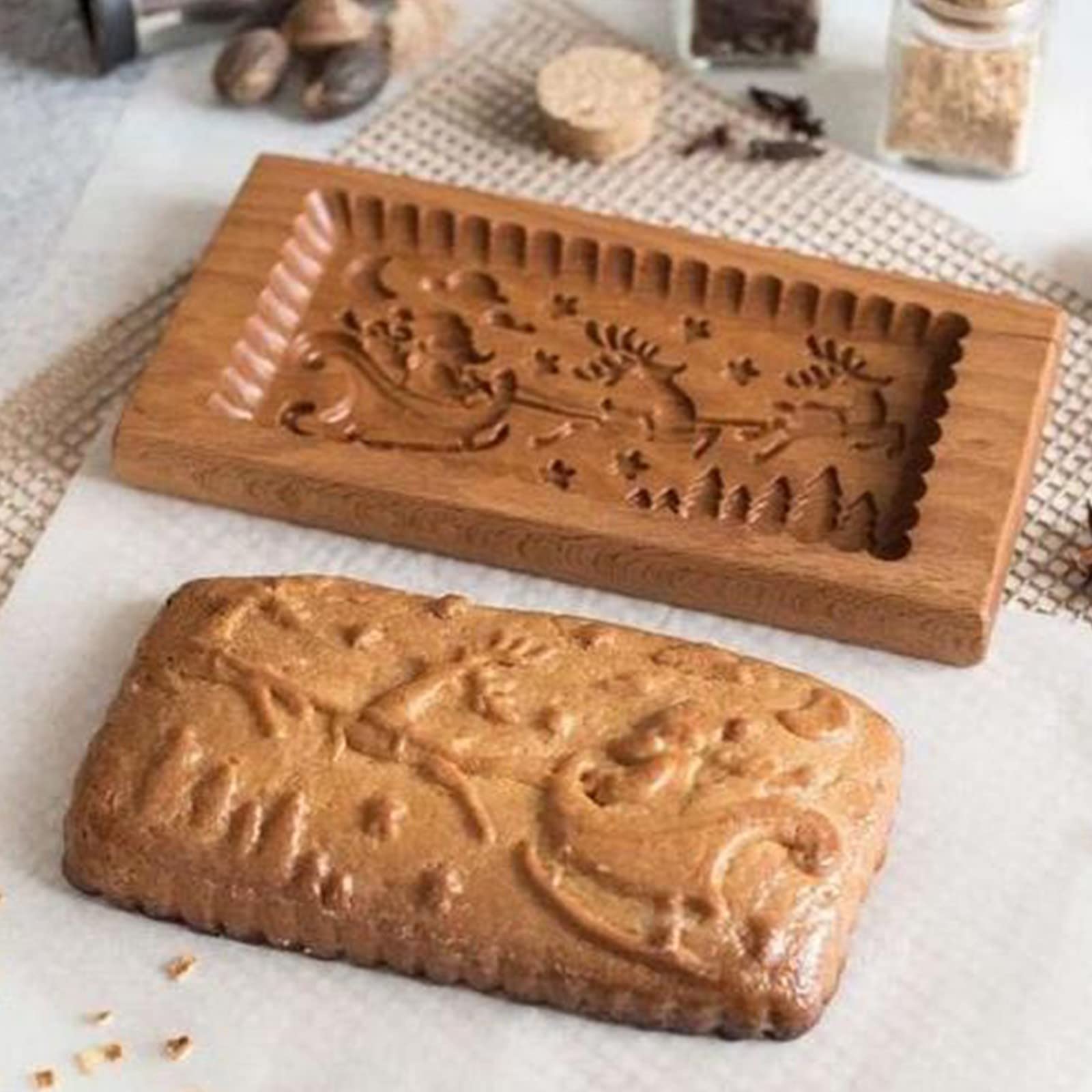 Moule à Biscuits 3D En Bois Sculpté - Formes écureuil, Lapin, Rose, Citrouille, Etc. - Pour Biscuits, Chocolat, Pâte à Sucre