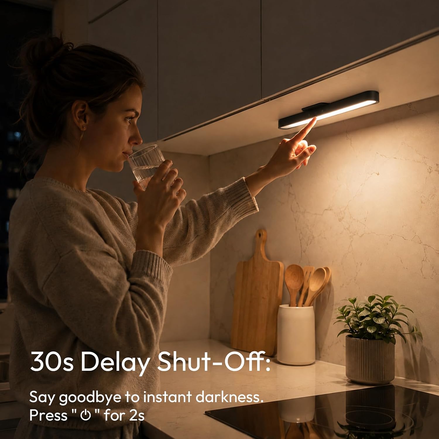 6W Touch Control Dimmable Mirror Light, 2600mAh Rechargeable Stick on Vanity Lights for Mirror, 3 Color Modes Battery Operated Makeup Lights, Magnetic Wireless LED Lights for Bathroom, Closet