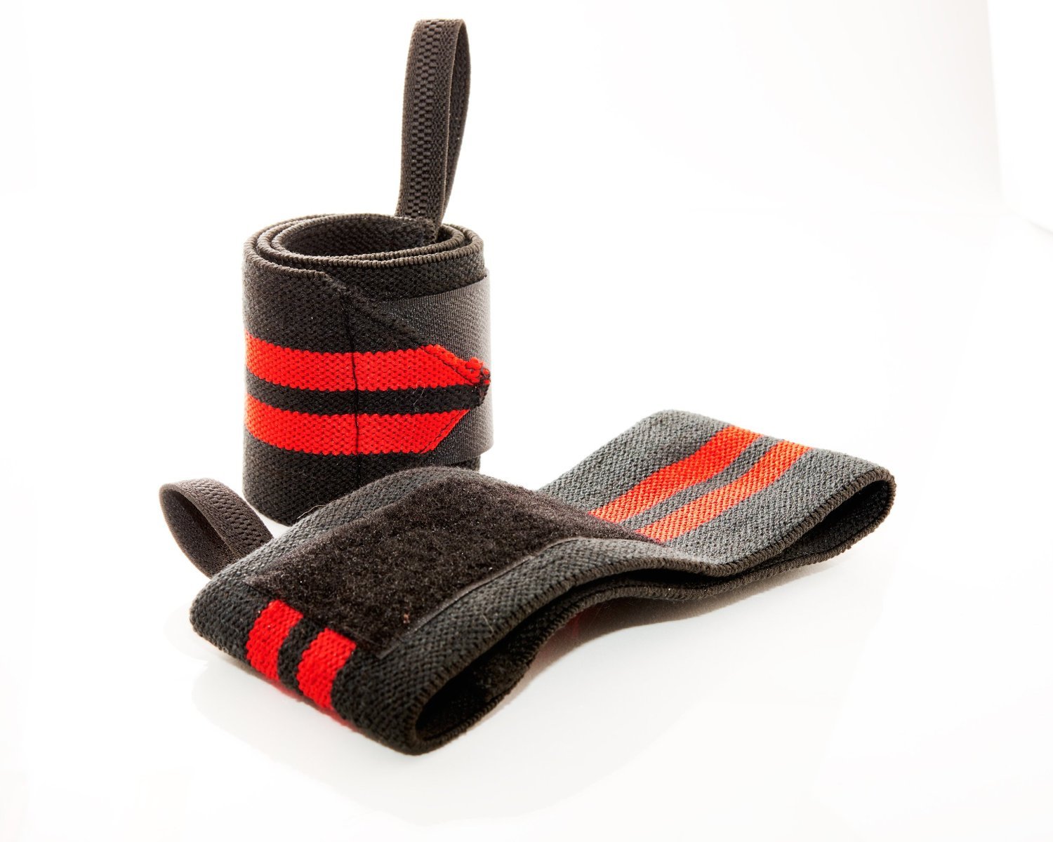 Prime Sports Wrist Wraps Weight Lifting Training Support Cotton Crossfit,Powerlifting Bodybuilding Heavy Duty for Men & Women Wraps Gym Bandage Straps Black/Red 12