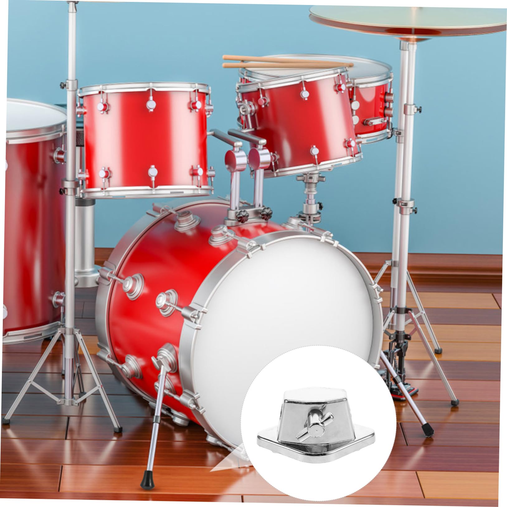 Staffa di Montaggio per Tom Drum in Lega Argento Regolabile e Portatile, Gambe del Rack per Batteria Adatte a Percussioni Professionali e Principianti