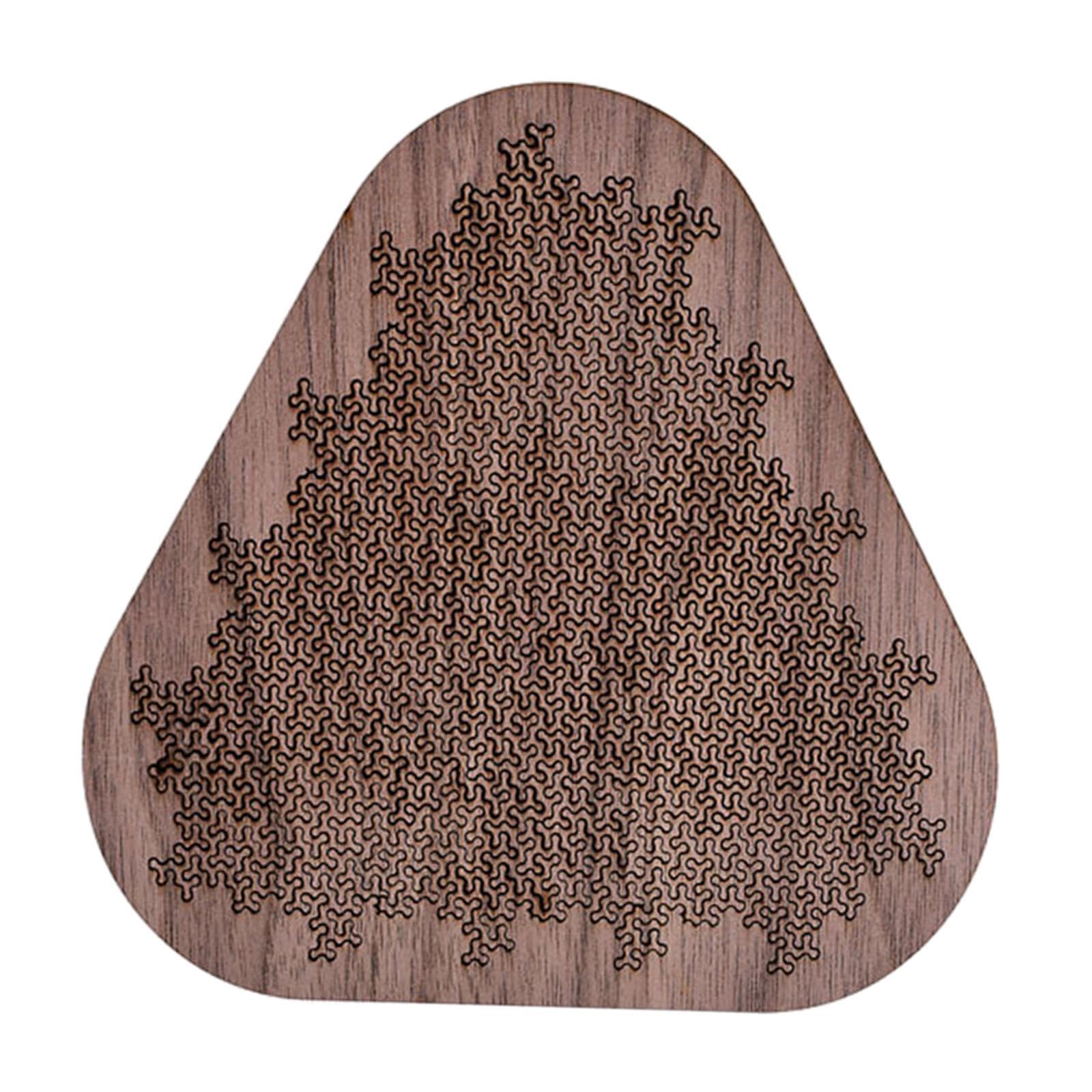 Rompecabezas de Madera Hexagonal Laberinto Puzzle Cerebral Difícil Juego de Desafío Mental Adivinanza para Expertos Madera Compacta Y Resistente, Triángulo