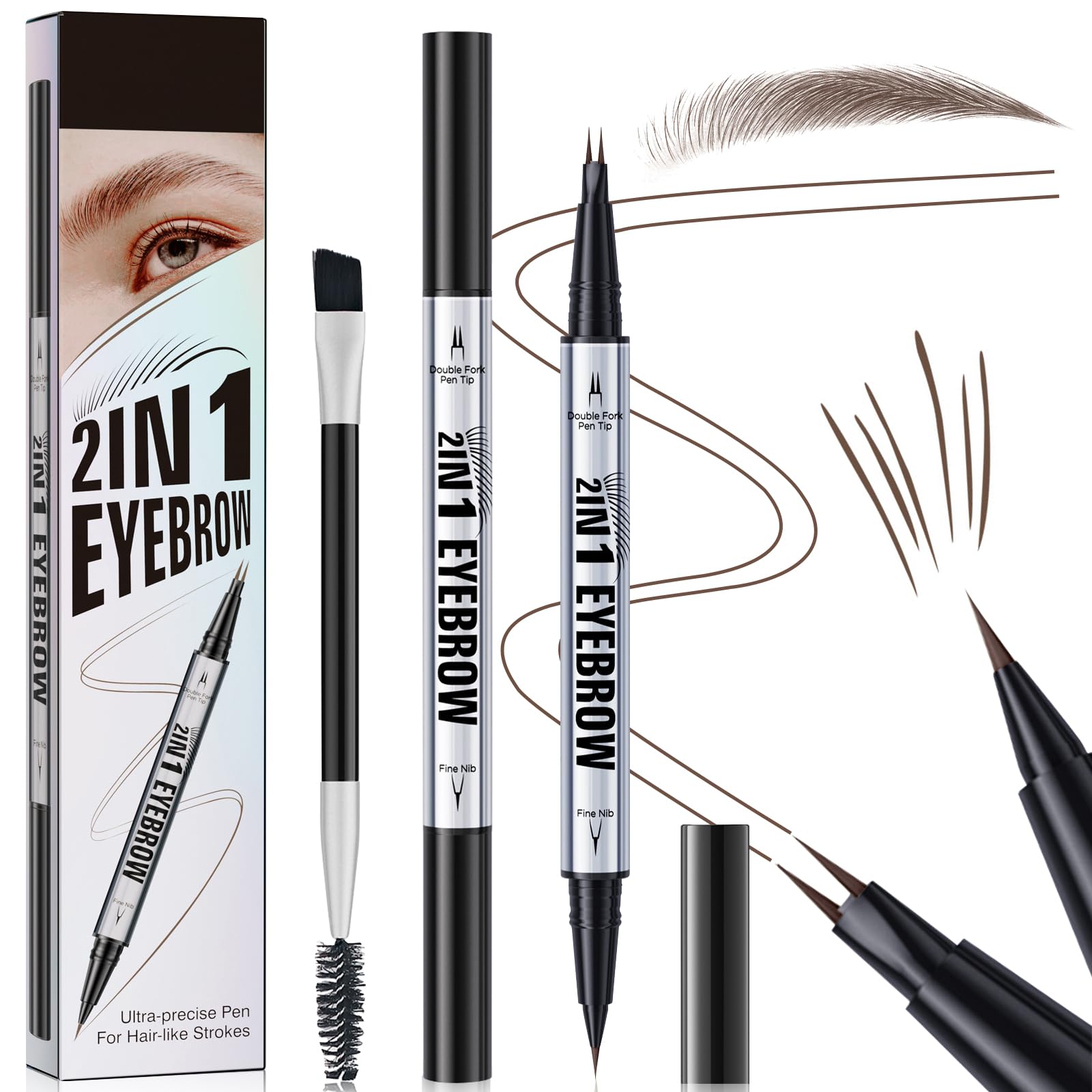 Microblading Eyebrow Pen, Dual-Ended Eyebrow Pencil