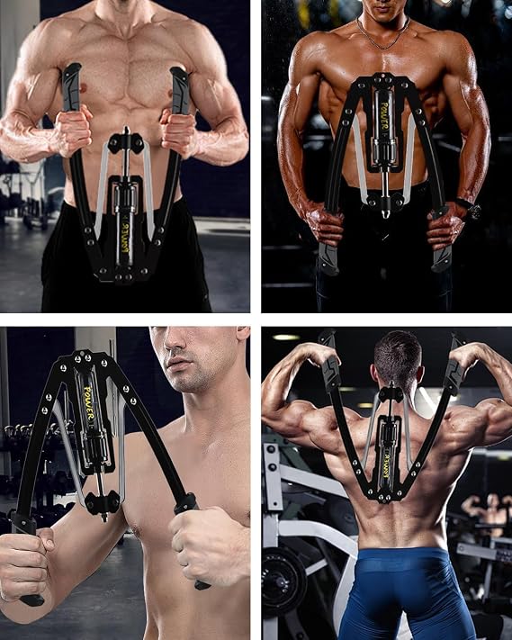 Professional Torsion Arm Fitness Trainer with Hydraulic Power – Adjustable Resistance Chest Expander (10-200kg) – Ideal for Strength Training, Arm & Chest Muscle Development (Black)